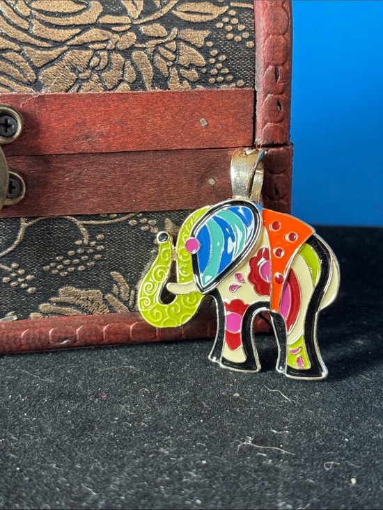 Kohl's Accessories - Colorful Enamel Elephant Pendant - Multicolor Home Accent wearable art